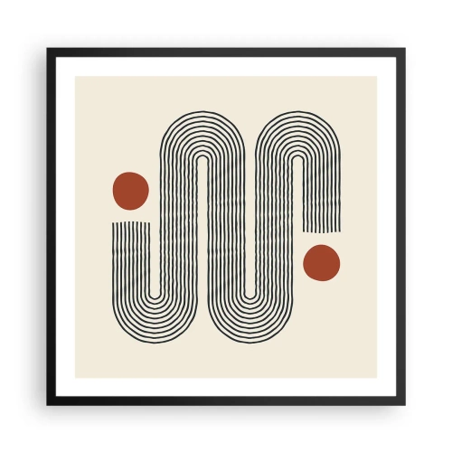 Affisch i svart ram - från början till slutet - 60x60 cm