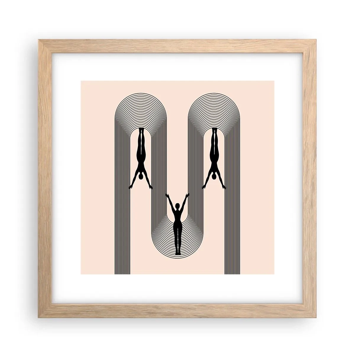 Affisch i ram av ljusek - Upp och ner - 30x30 cm