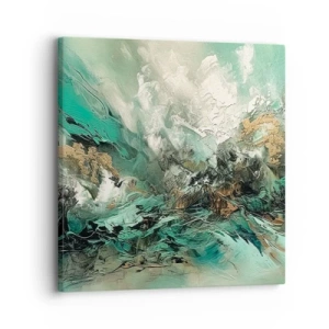 Canvastavla - Bild på duk - Smaragdsvart bränna - 30x30 cm