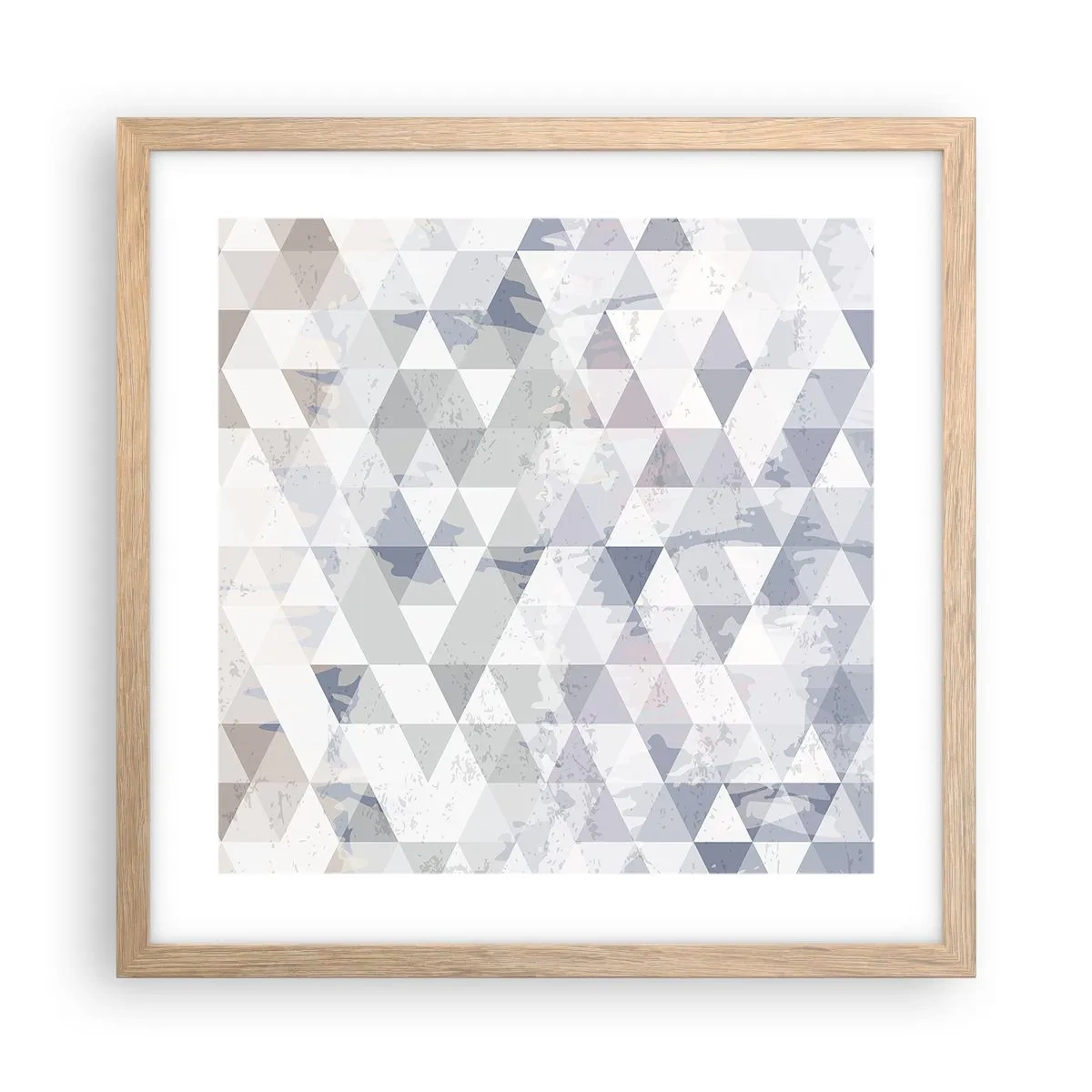 Affisch i ram av ljusek - Trianglar - 40x40 cm