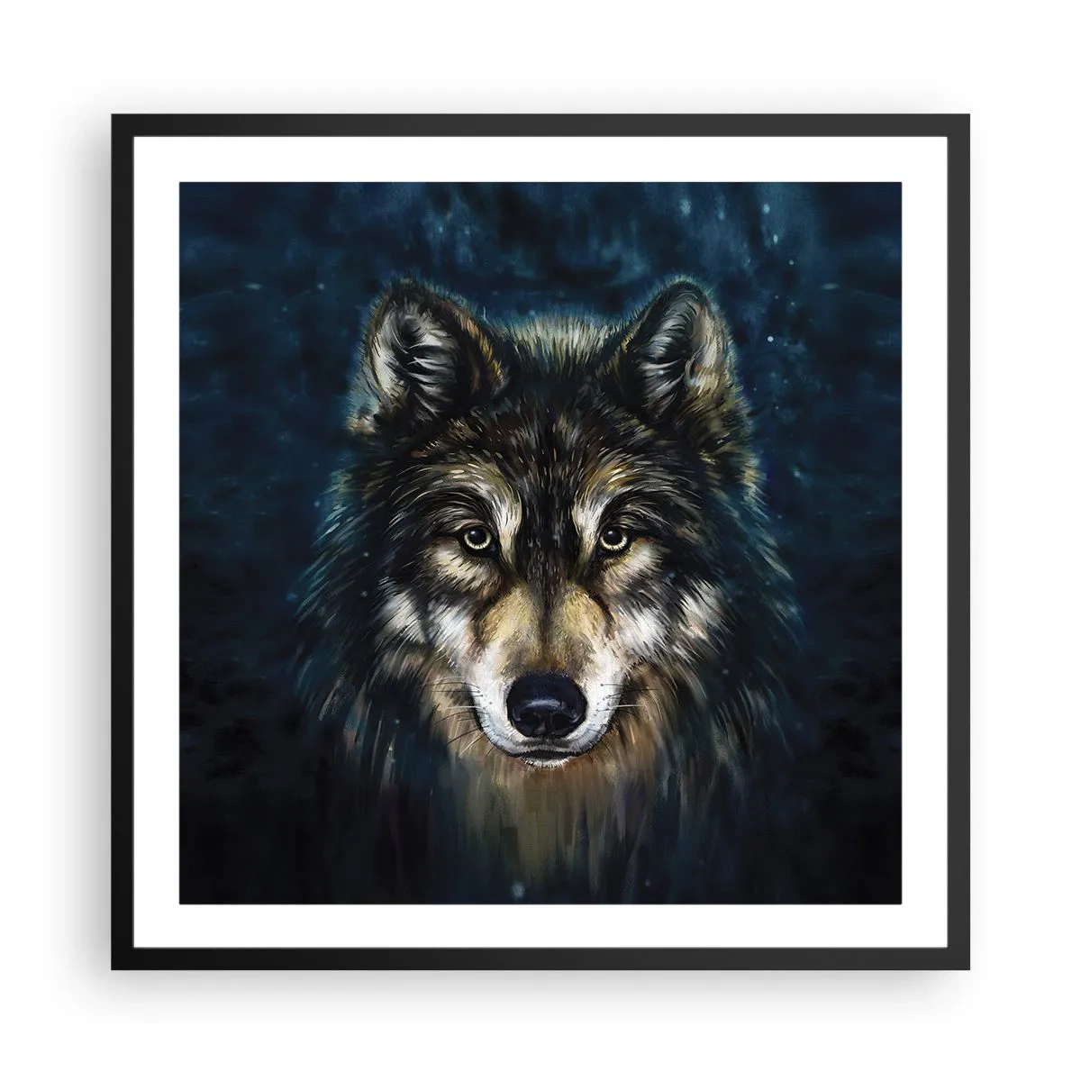 Affisch i svart ram - Alfa? Och omega - 60x60 cm