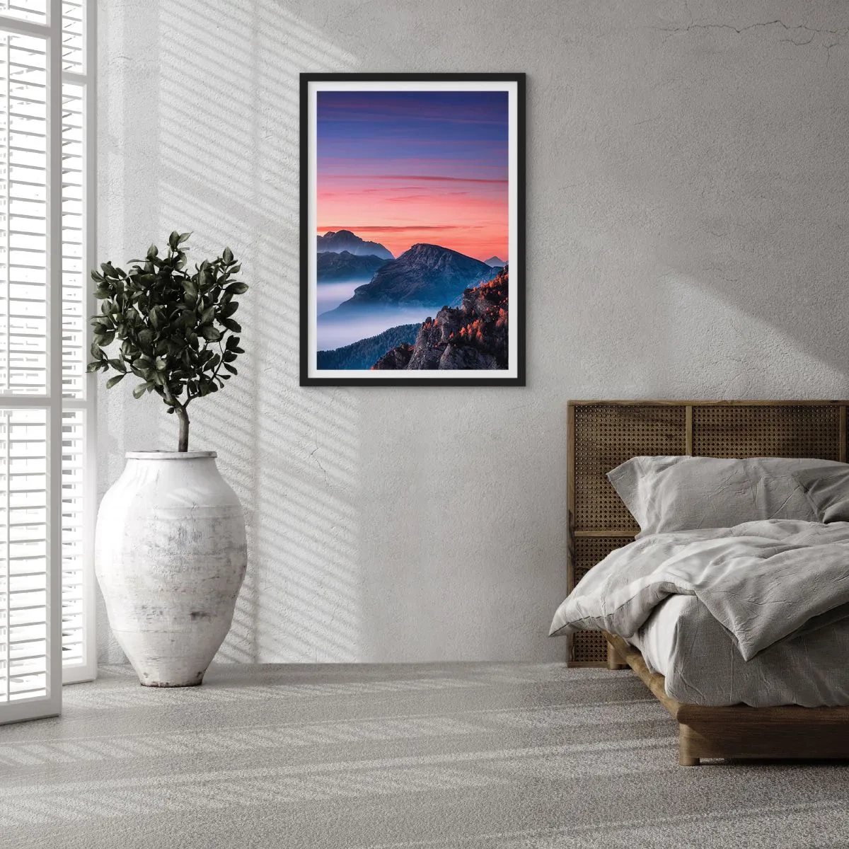 Affisch i svart ram - Över dalarna - 61x91 cm