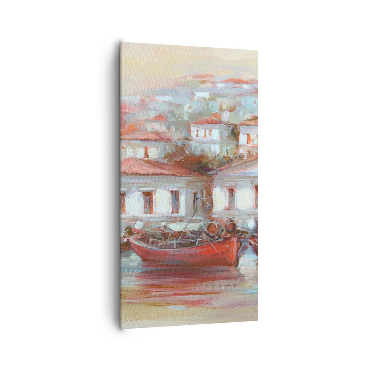 Canvastavla - Bild på duk - Lycklig stad - 65x120 cm