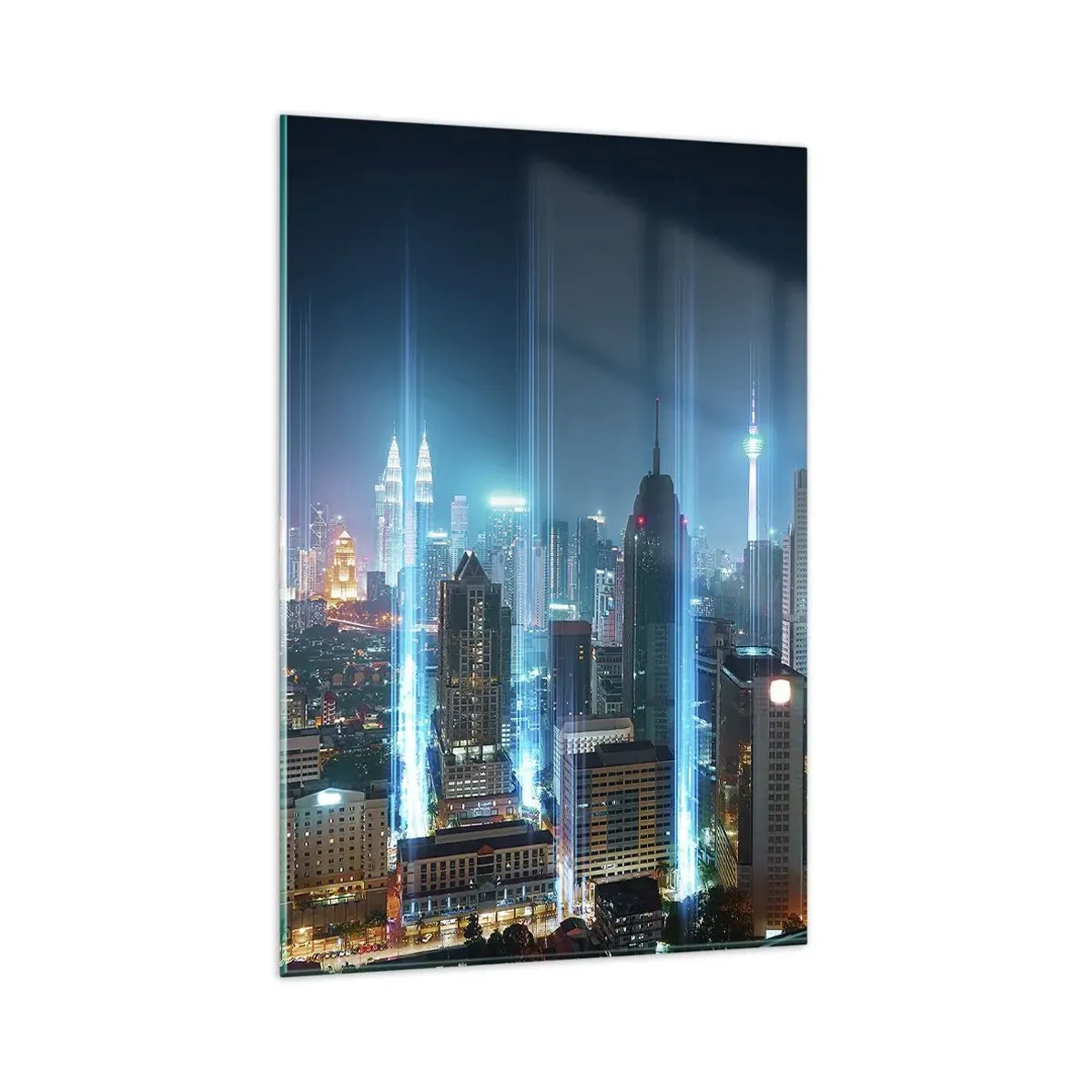 Glastavla - Bild på glas - Himmelsfärd på berlinskt sätt - 80x120 cm