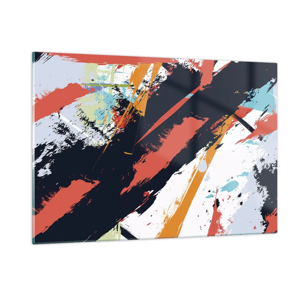 Glastavla - Bild på glas - Dynamisk komposition - 120x80 cm