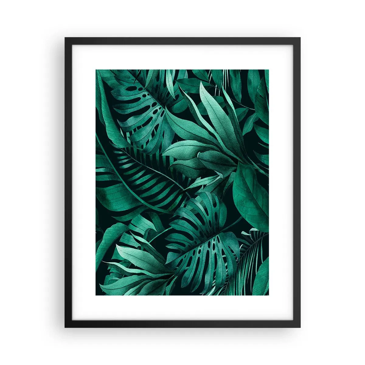 Affisch i svart ram - Tropiska grönskans djup - 40x50 cm