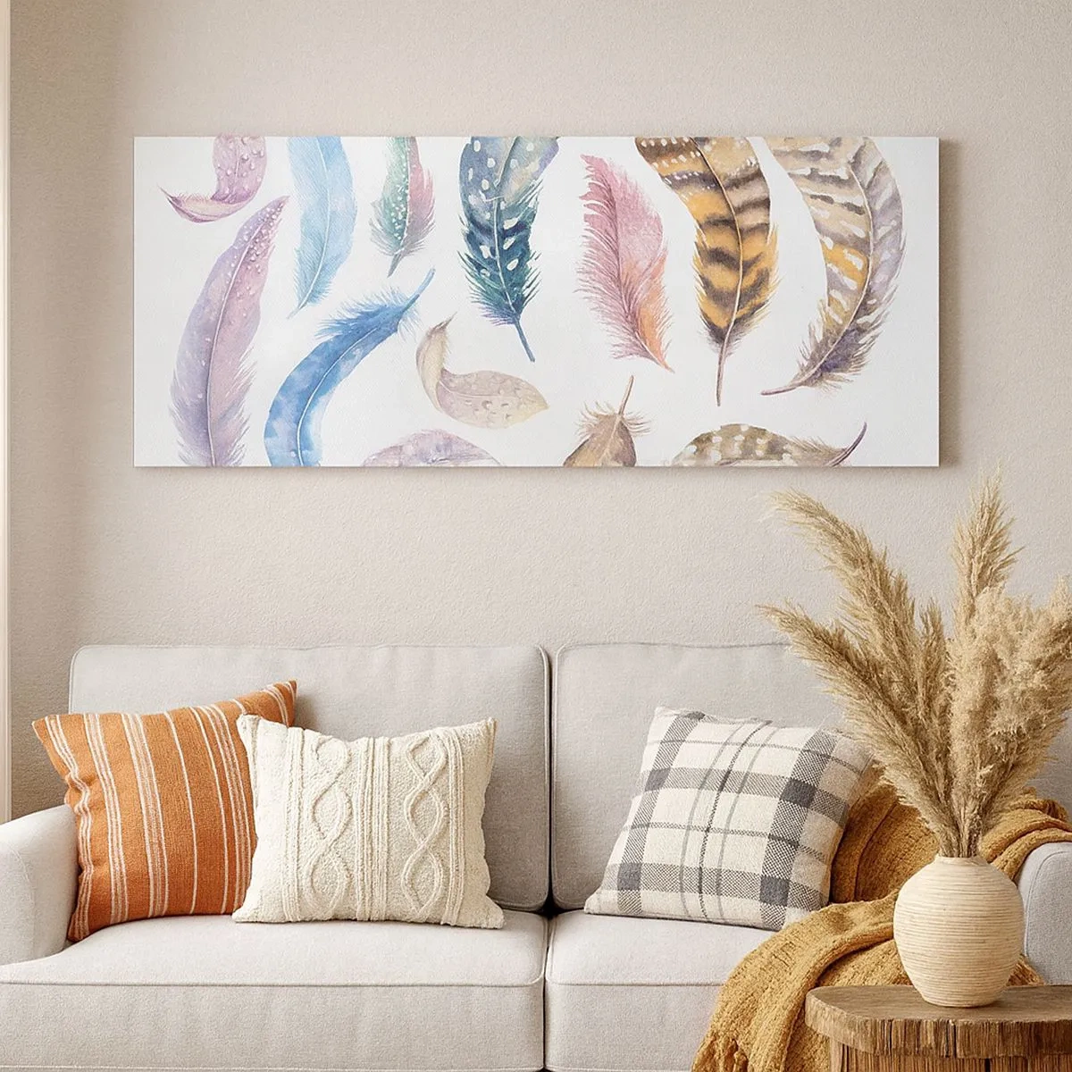 Canvastavla - Bild på duk - Lätta, färgglada och färgrika - 100x40 cm