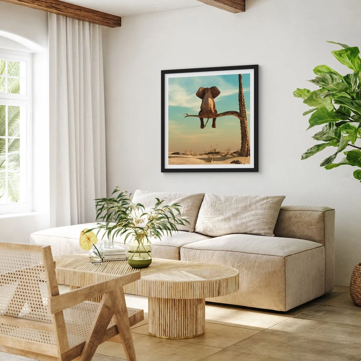 Affisch i svart ram - Ny synvinkel - 40x40 cm