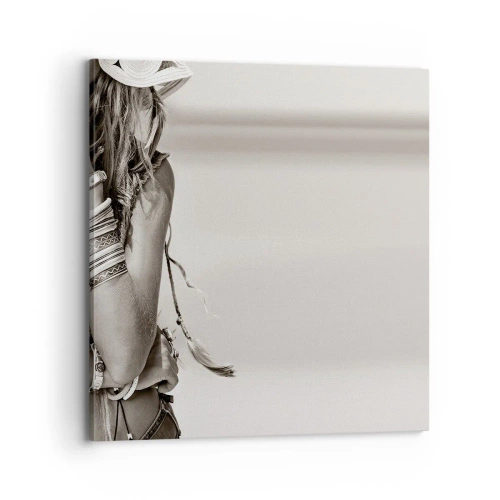 Canvastavla - Bild på duk - Som flickorna brukar - 70x70 cm