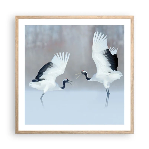 Affisch i ram av ljusek - Dansen i dimman - 60x60 cm