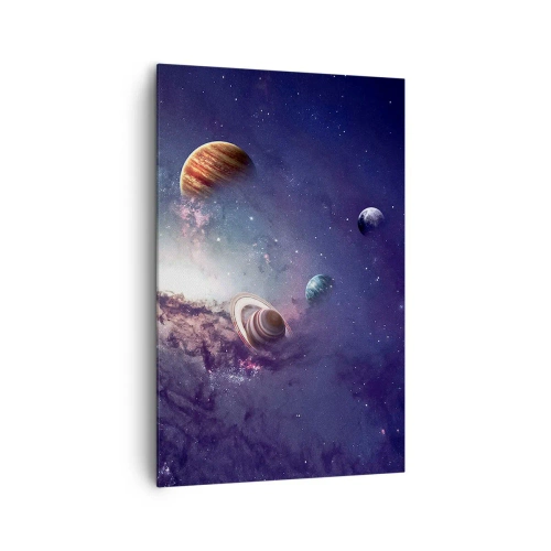 Canvastavla - Bild på duk - Sol- och danssystem - 80x120 cm