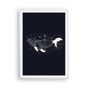 Affisch i vit ram - I universumets hav - 70x100 cm