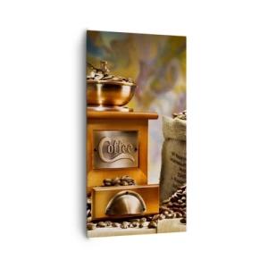 Canvastavla - Bild på duk - Knastrande bönor, bullrande kvarn - 65x120 cm