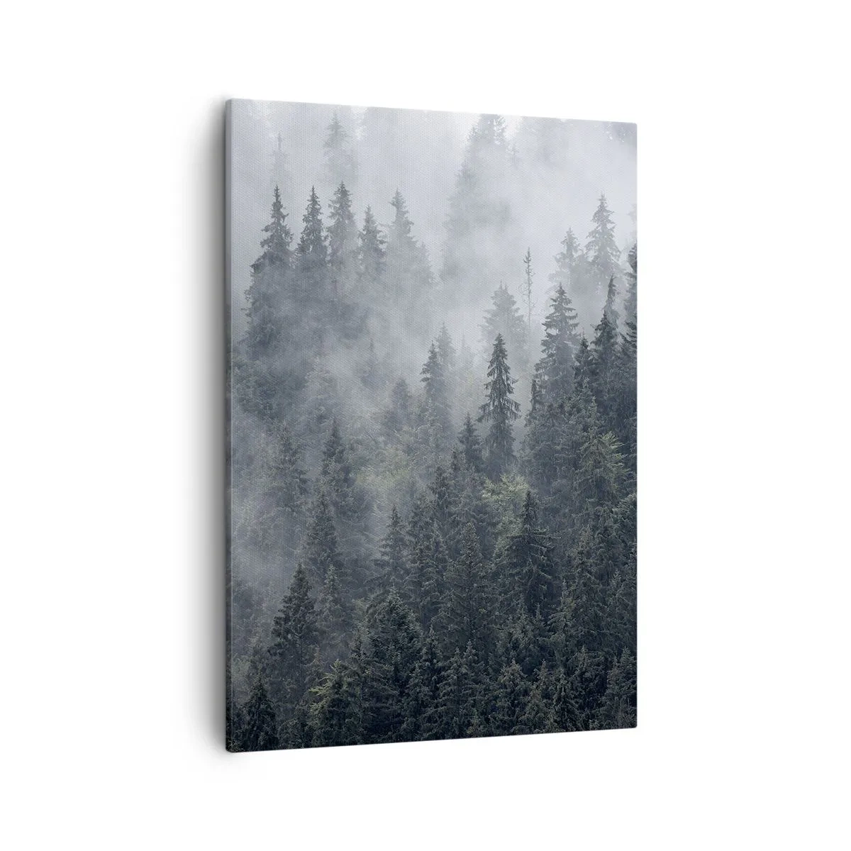 Canvastavla - Bild på duk - Gryning i skogen - 50x70 cm