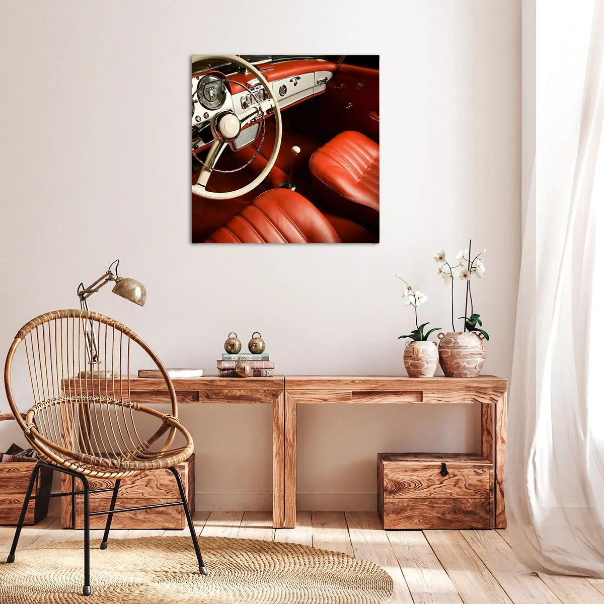 Canvastavla - Bild på duk - Lyx i vintage stil - 60x60 cm