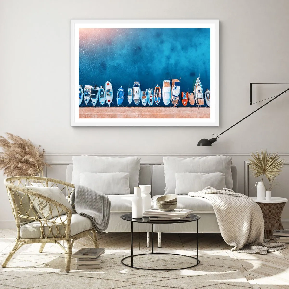 Affisch i vit ram - I en rad - 40x30 cm