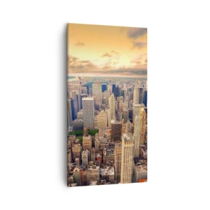 Canvastavla - Bild på duk - Förgylld metropolis - 55x100 cm