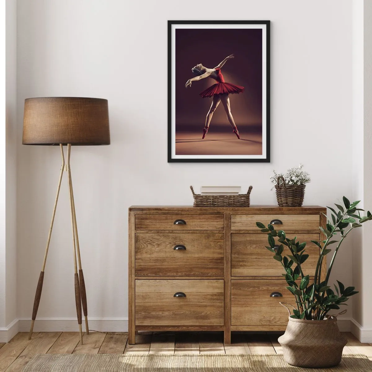Affisch i svart ram - Prima ballerina - 61x91 cm
