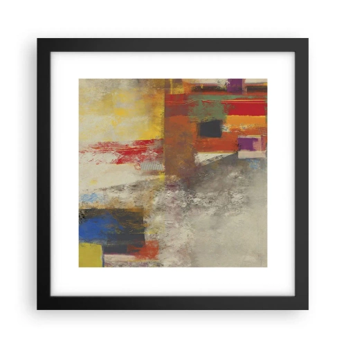 Affisch i svart ram - Färgernas geometri - 30x30 cm