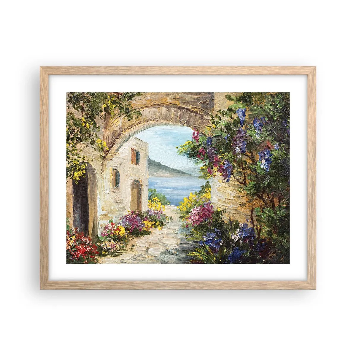 Affisch i ram av ljusek - Kustprovinsens charm - 50x40 cm