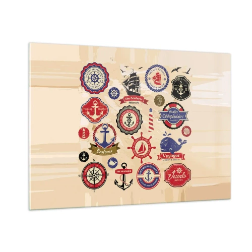 Glastavla - Bild på glas - Seglarbroderskap - 100x70 cm