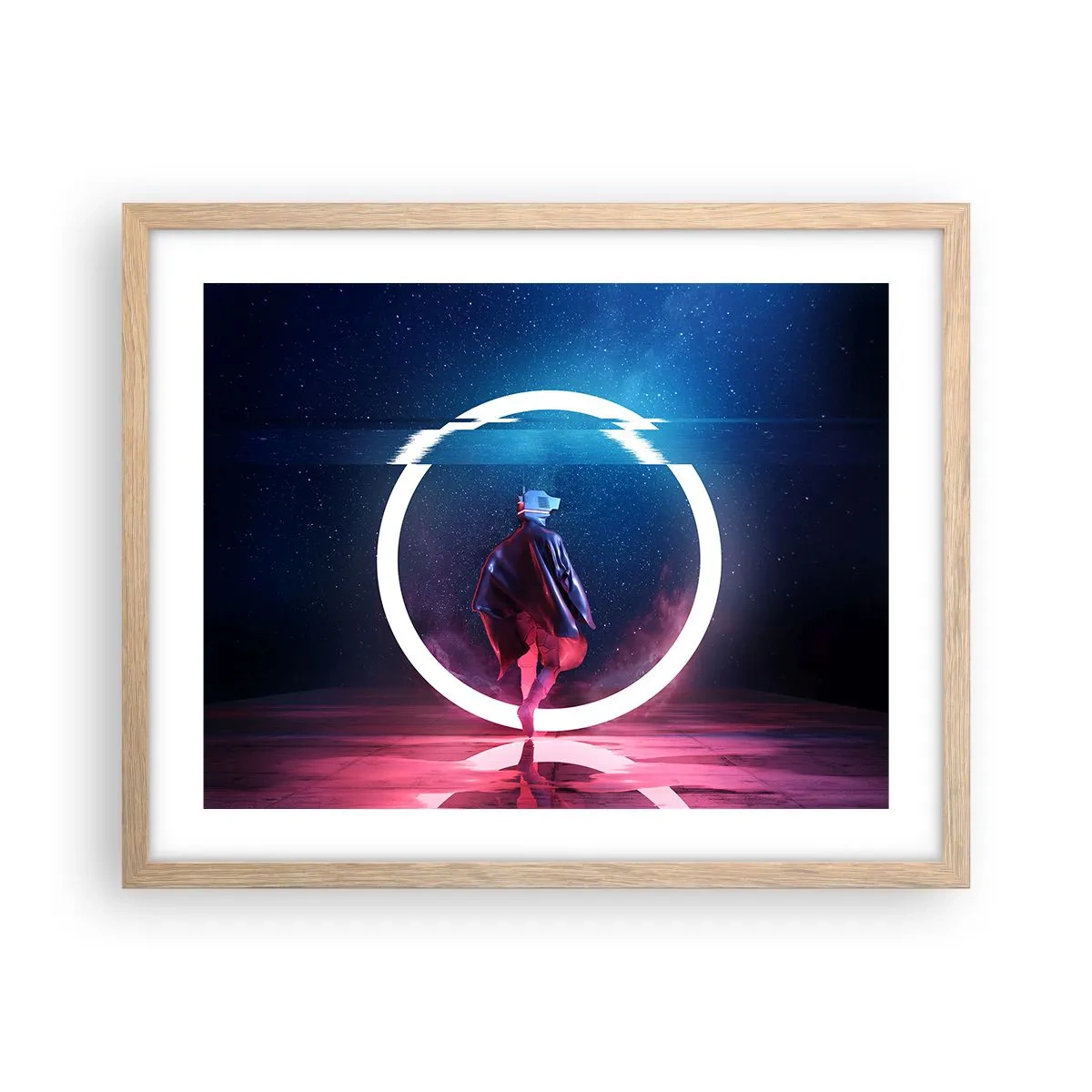 Affisch i ram av ljusek - Mellan världar - 50x40 cm