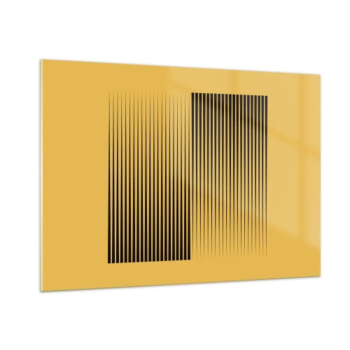 Glastavla - Bild på glas - Motsatsernas kvadrat - 100x70 cm