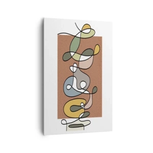 Canvastavla - Bild på duk - En abstraktion värd att le åt - 80x120 cm