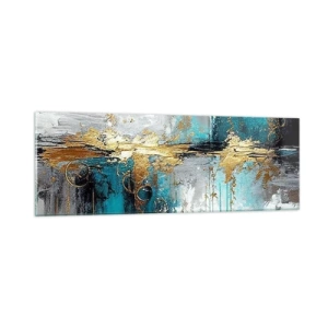 Glastavla - Bild på glas - Allting flödar - 90x30 cm