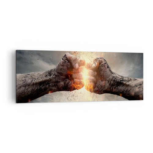 Canvastavla - Bild på duk - Stå upp och kämpa - 140x50 cm