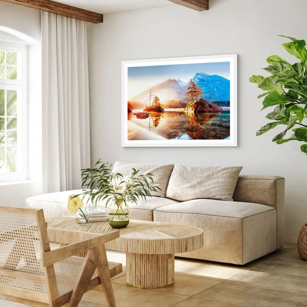 Affisch i vit ram - Naturen i ett nytt ljus - 100x70 cm