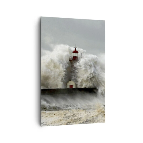 Canvastavla - Bild på duk - Havets ilska - 80x120 cm