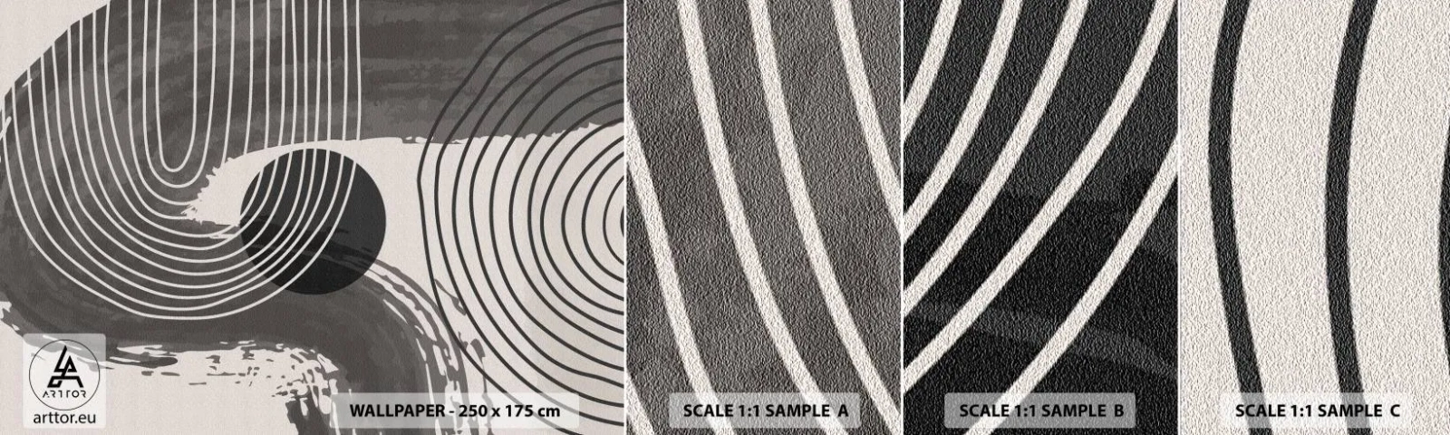 Fototapet Prov Standard Eco - Ovalen vinner - Abstraktion, Minimalism, Bit - 100x30 cm