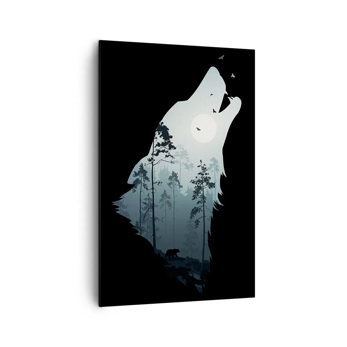 Canvastavla - Bild på duk - Skogsnattens röst - 80x120 cm