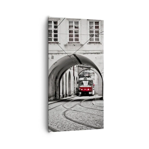 Canvastavla - Bild på duk - Genom stadens labyrint - 65x120 cm