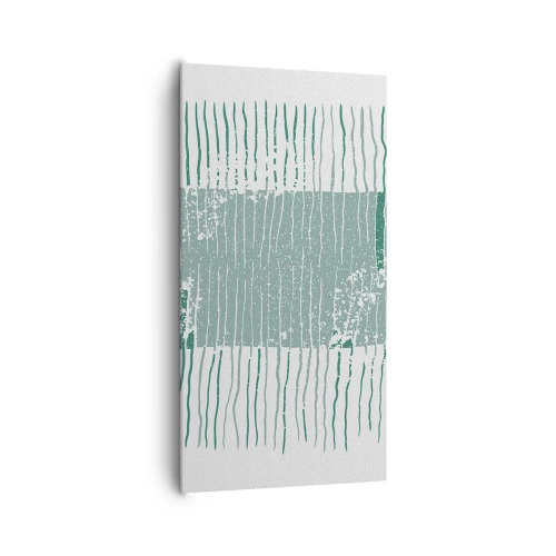 Canvastavla - Bild på duk - Marin abstraktion - 65x120 cm