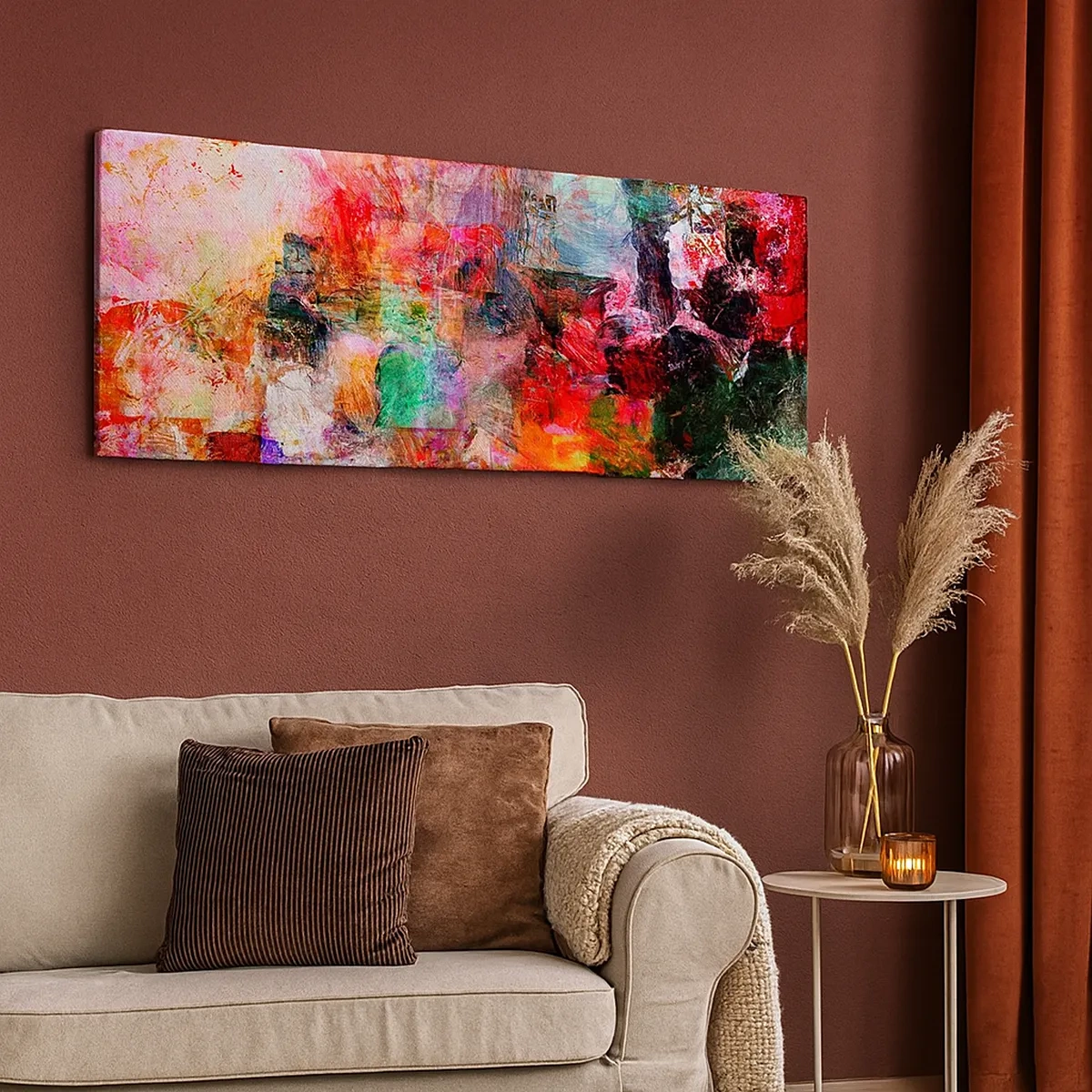 Canvastavla - Bild på duk - En resa genom det rosa - 30x30 cm