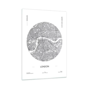 Glastavla - Bild på glas - Londons anatomi - 50x70 cm
