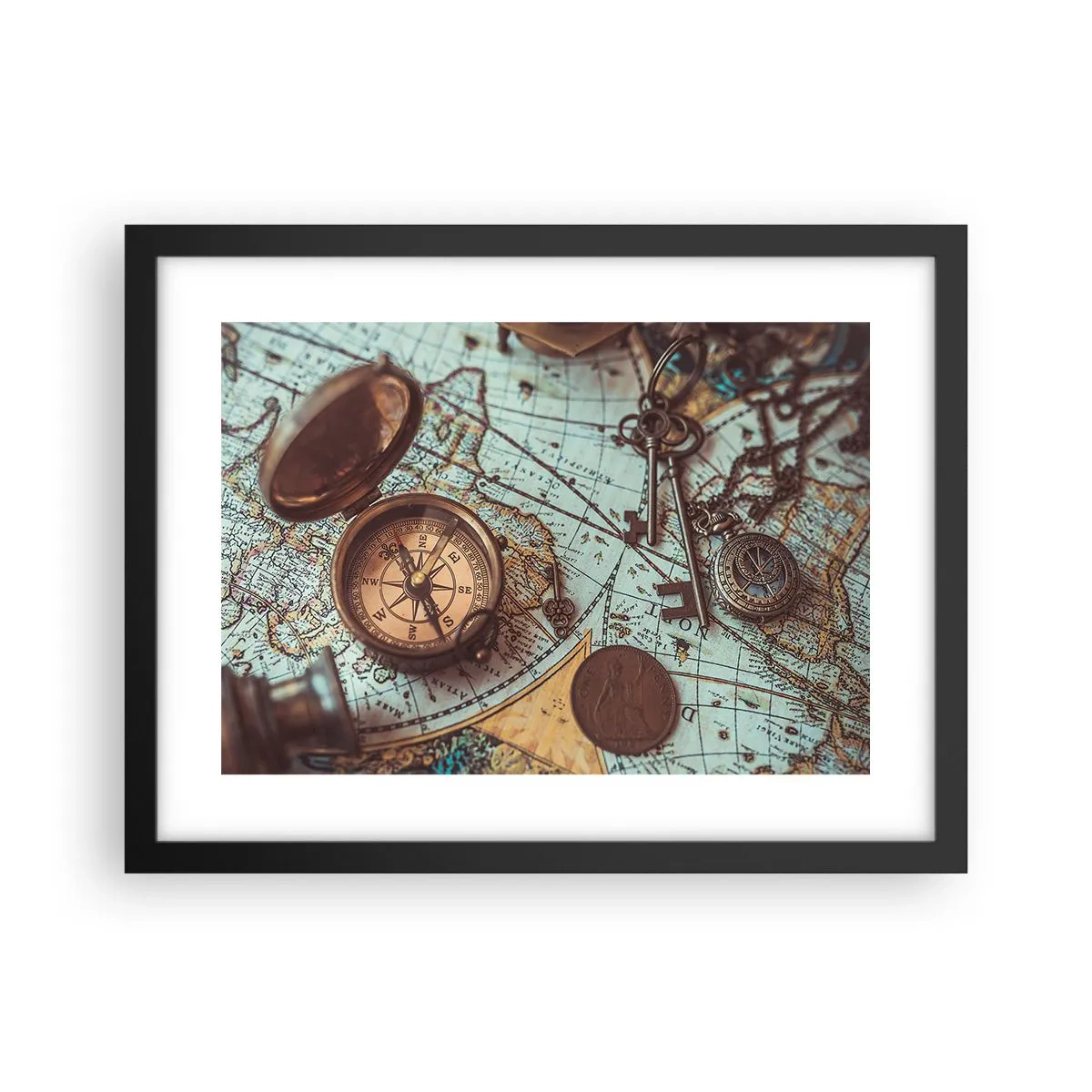 Affisch i svart ram - För äventyrare - 40x30 cm