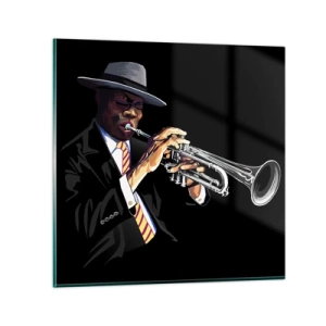 Glastavla - Bild på glas - Gamla skolans charm - 40x40 cm