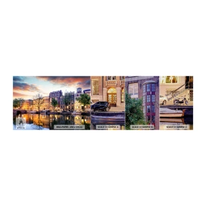 Provbit av fototapet Premium Canvas - Återhållsam och lugn holländsk skönhet - Stad, Arkitektur, amsterdam - 100x30 cm