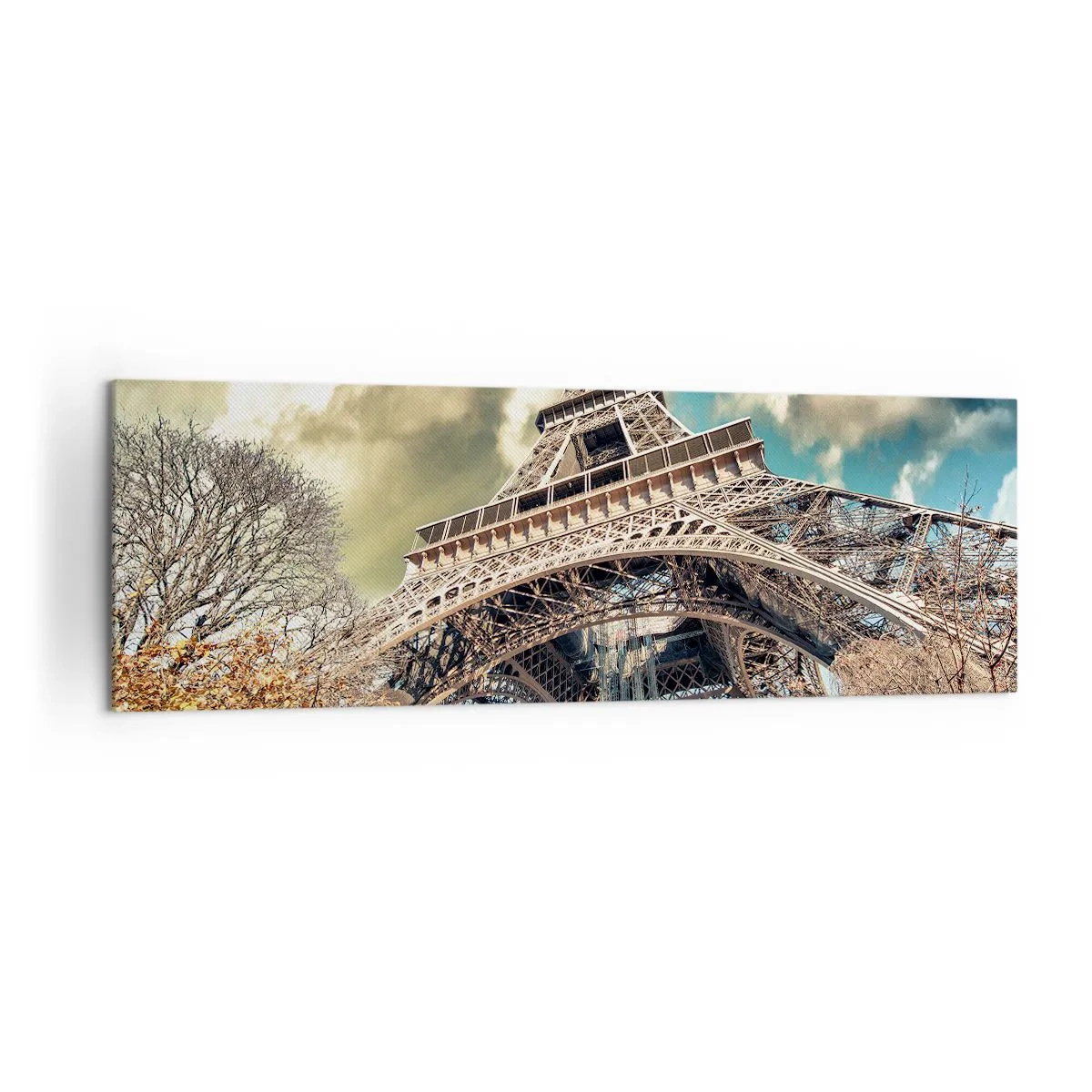 Canvastavla - Bild på duk - Och på hösten i Paris... - 160x50 cm
