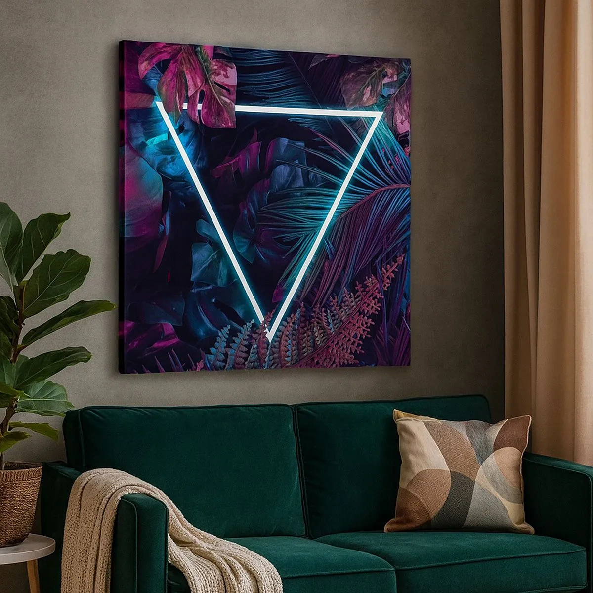 Canvastavla - Bild på duk - Trädgård i retrostil - 30x30 cm