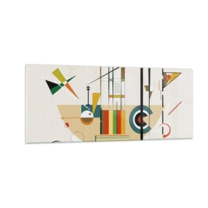 Glastavla - Bild på glas - Så världen skrattar - 100x40 cm