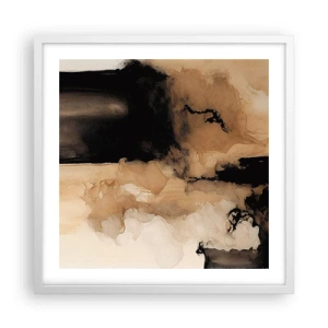 Affisch i vit ram - Intrigerande abstraktion - 50x50 cm