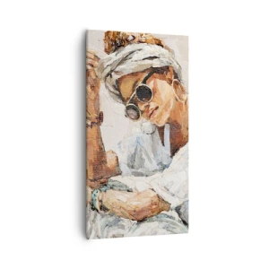 Canvastavla - Bild på duk - Porträtt i fullt solljus - 55x100 cm