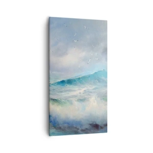 Canvastavla - Bild på duk - "Orkanen vrålade med triumf…' - 55x100 cm