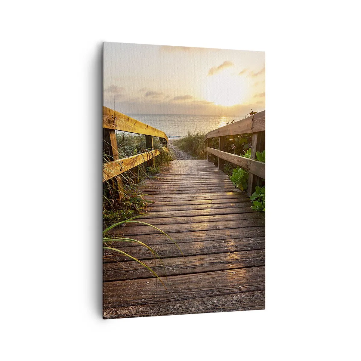 Canvastavla - Bild på duk - Direkt till stranden - 80x120 cm