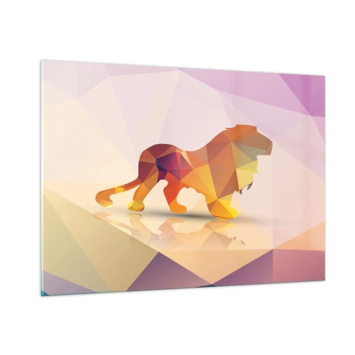 Glastavla - Bild på glas - Diamantkung - 100x70 cm