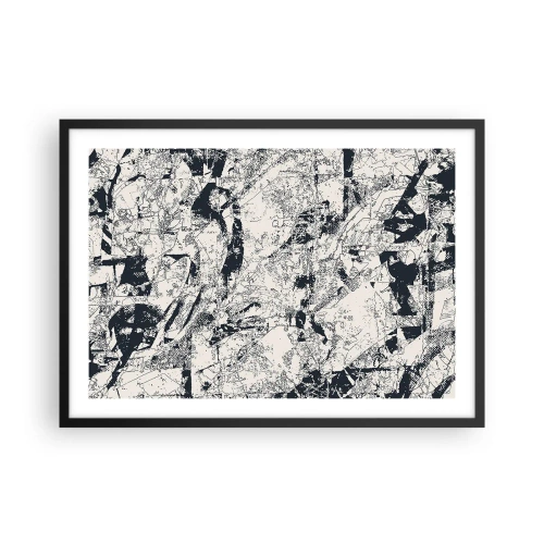 Affisch i svart ram - Motsatsernas interpenetration - 70x50 cm